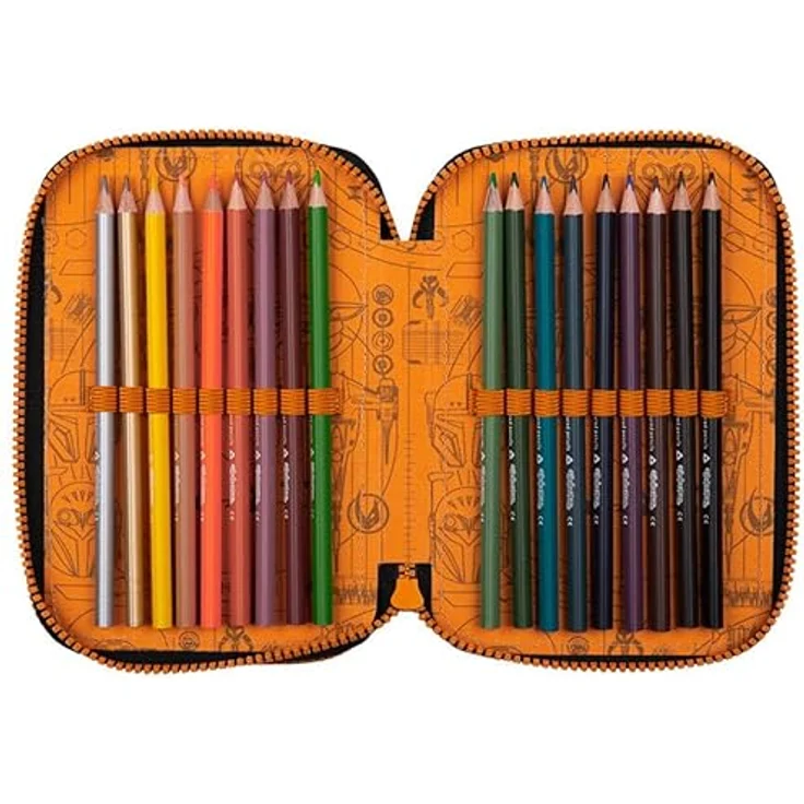 CoolPack Mäppchen JUMPER 3 Mandalorian, Multicolor mit 18 Buntstiften, Bleistift, Lineal und mehr – Bild 5