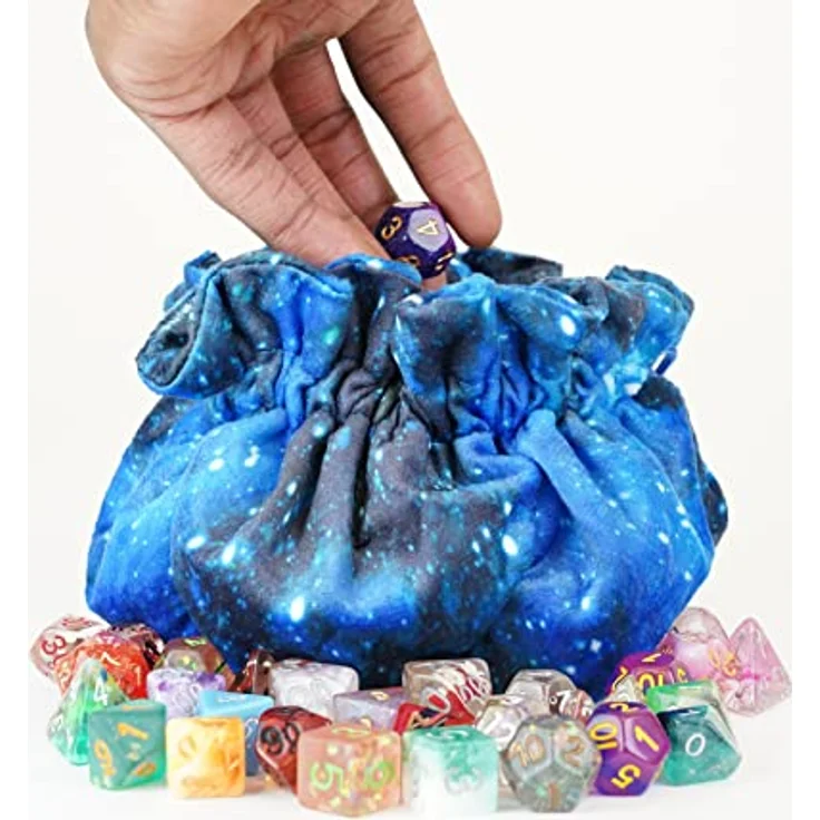 FanRoll Würfelbeutel mit Fächern, Velvet Galaxy, für über 150 Würfel, Größe 25 x 25 x 2 cm – Bild 2