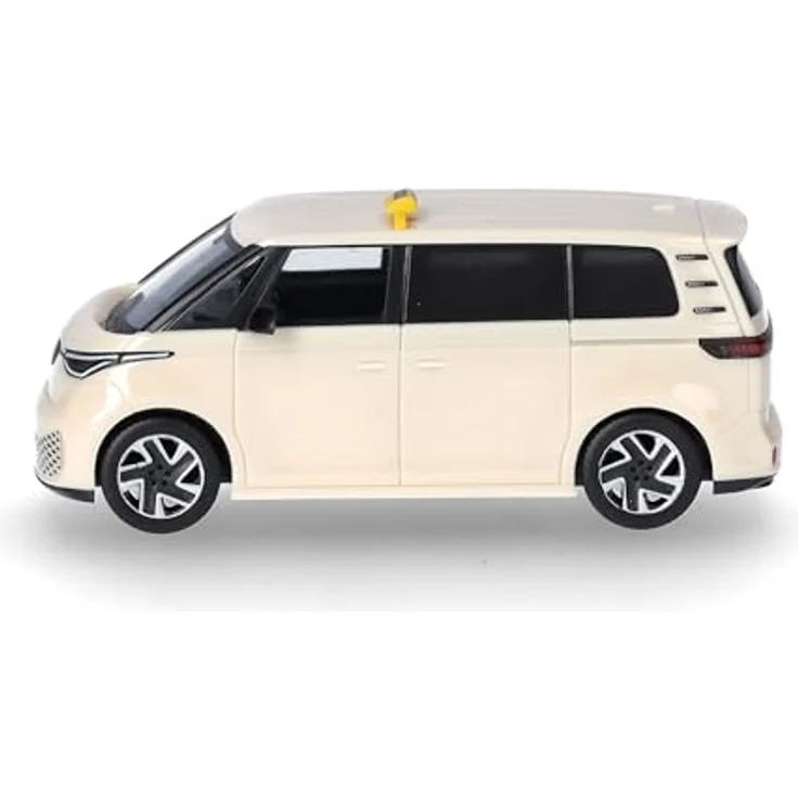 Herpa VW ID. Buzz Taxi, Miniatur im Maßstab 1:87, Sammlerstück aus Kunststoff, Weiß, Made in Germany – Bild 4