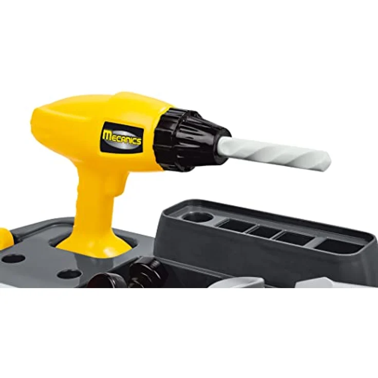 Ecoiffier Jouets 2419 Mechanischer Wagen, Multicolor mit 19 Werkzeugteilen und Spielunterlage – Bild 4