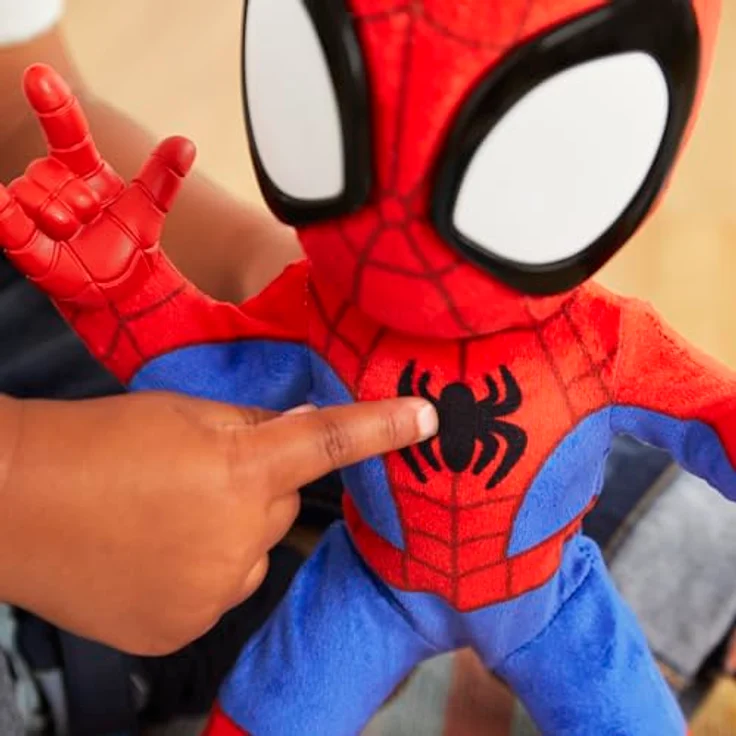 Hasbro Marvel Spidey und seine Super-Freunde Tanz- & Krabbelspaß Spidey Hörspielfigur mit fünf Soundeffekten und zwei Liedern, mehrfarbig – Bild 4