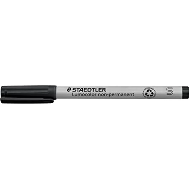 STAEDTLER Universalstift Lumocolor non-permanent, schwarz, feucht abwischbar, für fast alle Oberflächen, Linienbreite ca. 0,4 mm, 10 schwarze Folienstifte im Kartonetui, 311-9 – Bild 2