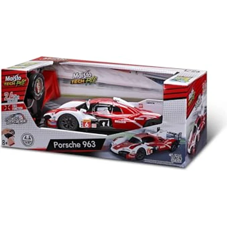 Maisto RC Porsche 963 2.4 GHz, ferngesteuertes Auto 1/24 mit robustem Design und bis zu 20 Minuten Spielzeit – Bild 8