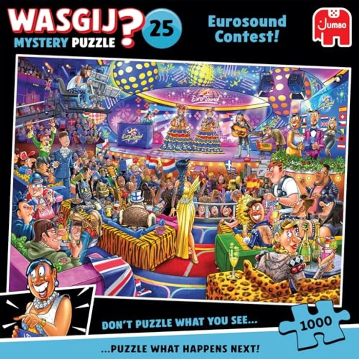 Jumbo Wasgij Mystery 25 – Eurosound Contest! – Lustiges Puzzle mit 1000 Teilen, 100% recyceltem Karton – Bild 3