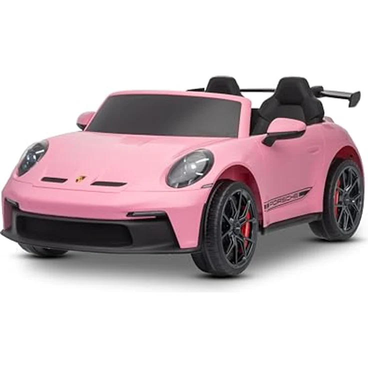 Beneo Motors Elektrisches Kinderauto Porsche 911 24V, rosa, 4x4-Antrieb, zwei Sitze, 200W Motoren, 2,4-GHz-Fernbedienung, USB/AUX, LED-Leuchten, Lithium-Batterie, Federung – Bild 1