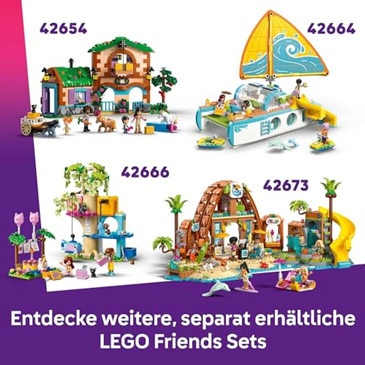 LEGO Friends 42659 Abenteuertrip mit Freunden, Bausatz mit 2 Minifiguren, Spielzeug Auto und Zubehör, Mehrfarbig – Bild 7