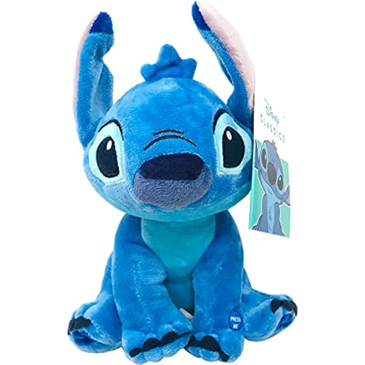Play by Play 96669 Stitch Sound Pelouche, Schwarz, 20 cm