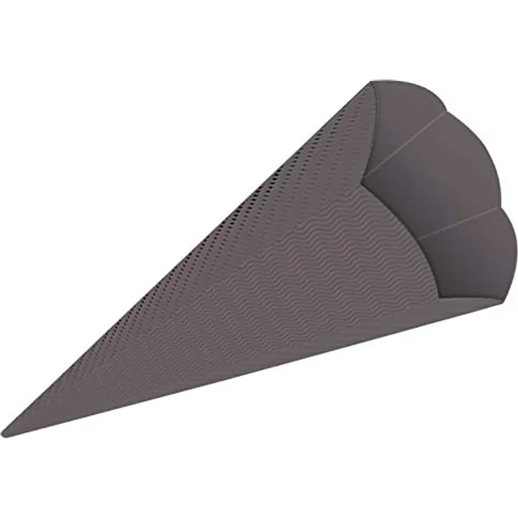 Ursus 9840082 - Schultüten 3D uni, dunkelgrau, Rohlinge aus 3D Colorwellpappe 260 g/qm, 6 eckig, 5 Stück, Höhe ca. 68 cm, Durchmesser ca. 20 cm, zum Basteln einer individuellen Schultüte