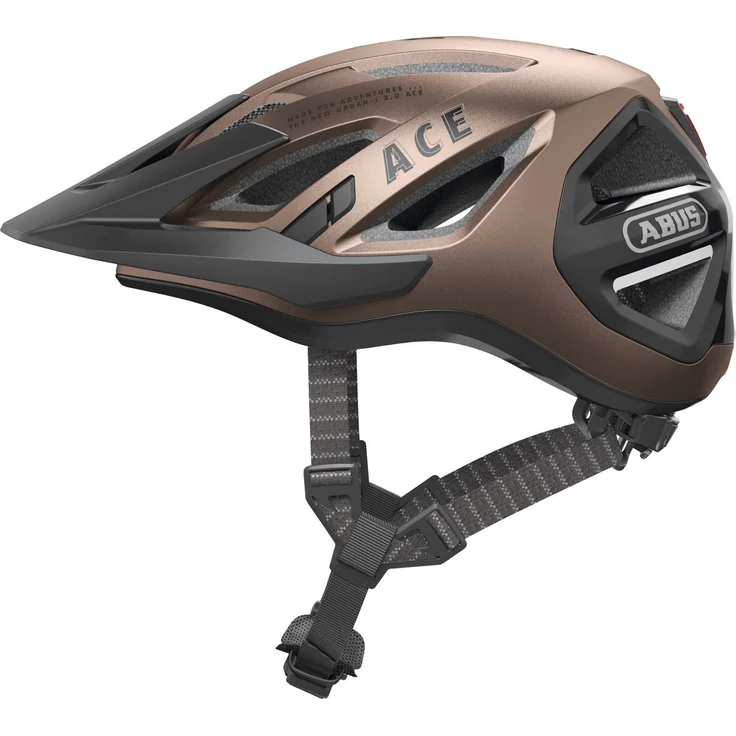 ABUS Fahrradhelm URBAN-I 3.0 ACE, City-Helm mit TriVider, verlängertem Schirm und LED-Rücklicht – Bild 1
