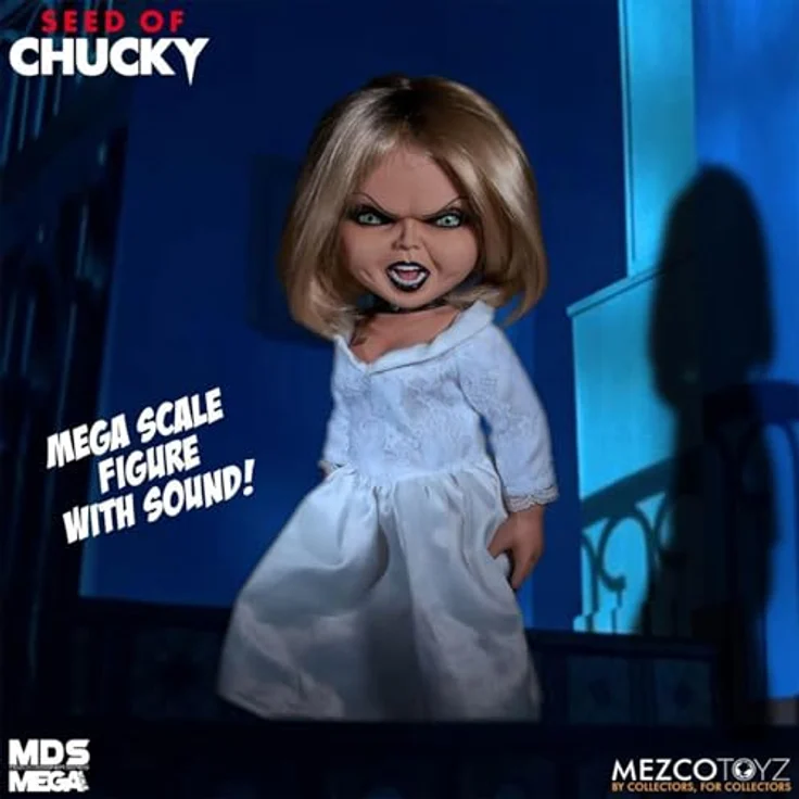 Mezco Toys Chuckys Baby - Tiffany MDS Mega Scale Sprechende Actionfigur, 38 cm mit 8 Filmzitaten, multicolor – Bild 6