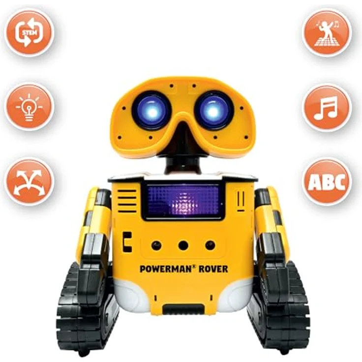 Lexibook Powerman Rover - Niedlicher Roboterbegleiter mit Fernbedienung, Gestensteuerung, Musik, Tanzen, Wiederholen, Licht- und Soundeffekten - STEM-programmierbar, ROB14 – Bild 2