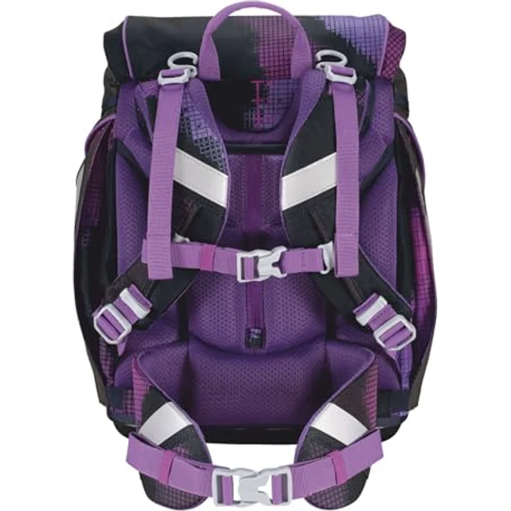 SCOUT Schulranzen Movie Star Alpha Set, 4-teilig, ergonomisch, pink pixel violett mit individuellem Pixel-Design – Bild 4