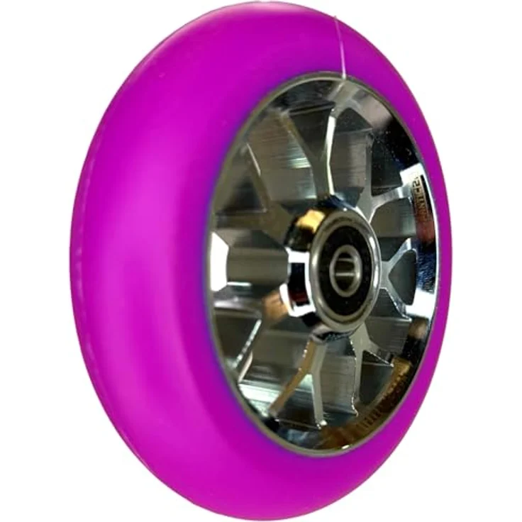 Fantic26 Spy7 Stuntscooter, 110mm Rolle mit ABEC-11 Lager, Chrome/Pu Lila – Bild 3