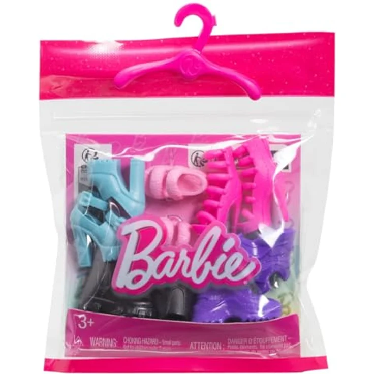 Mattel Barbie Fashion Pack HWV71, Schuhset mit 5 Paar Schuhen, Absätzen und Sneakers für Puppen – Bild 1