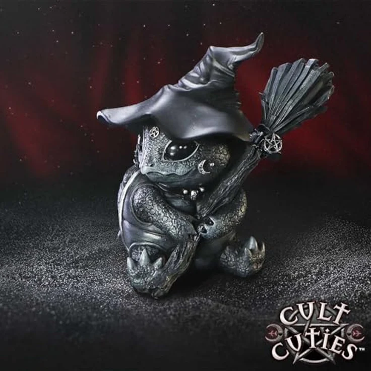 Nemesis Now Cult Cuties Shellial, Handbemalte Sammelfigur aus Harz, schwarz, ca. 8 cm – Bild 2