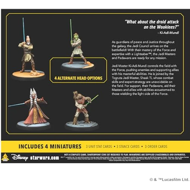 ATOMIC MASS GAMES Star Wars: Shatterpoint – Wisdom of The Council, Squad-Erweiterung für 2 Spieler, Tabletop Spiel, ab 14 Jahren, Spielzeit 90-120 Minuten, Mehrsprachig – Bild 2