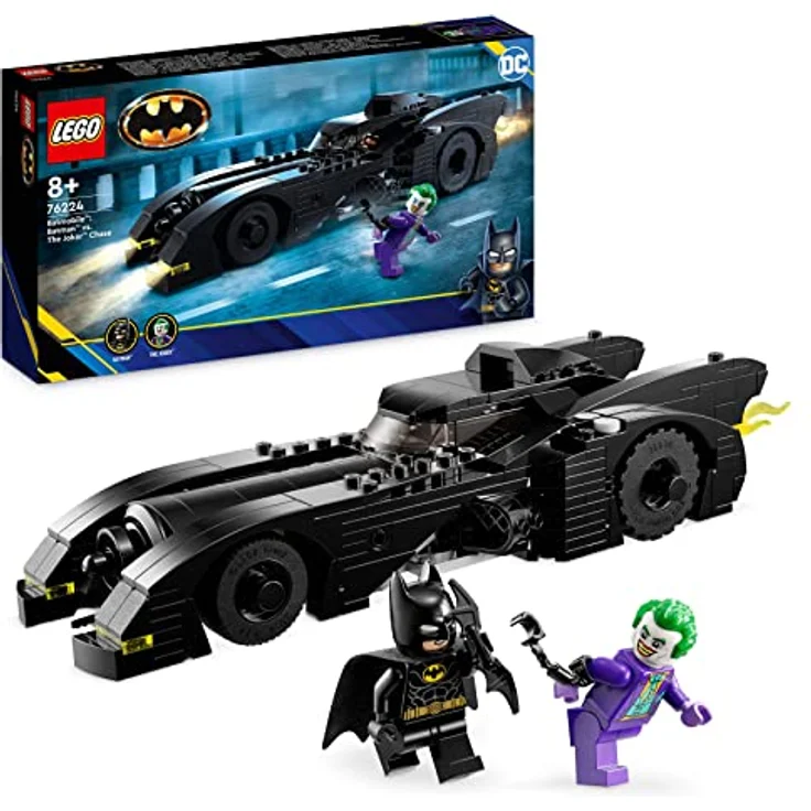 LEGO 76224 DC Batmobile: Batman verfolgt den Joker Set, Batmobil-Spielzeugauto von 1989 mit 2 Minifiguren, Automodell des Dark Knight mit Batarang, Superhelden-Geschenk für Kinder – Bild 1