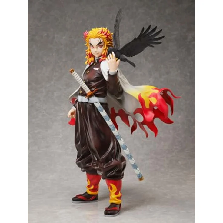 Aniplex Demon Slayer: Kimetsu no Yaiba PVC Figur 1/7 Kyojuro Rengoku 45 cm, Sammelfigur mit beeindruckender Detailtreue – Bild 1