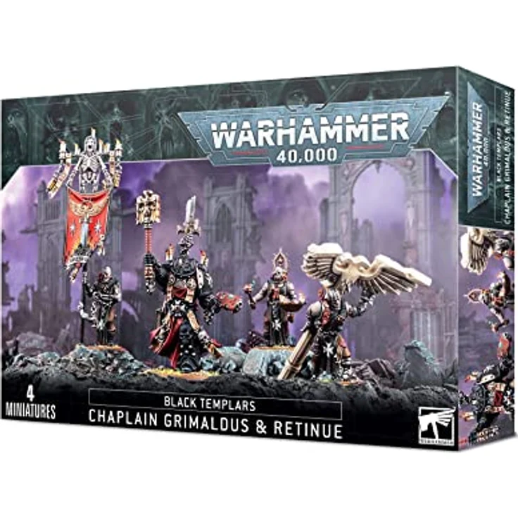 Warhammer 40,000 Black Templar Ordenspriester Grimaldus & Gefolge 55-44 – Bild 2