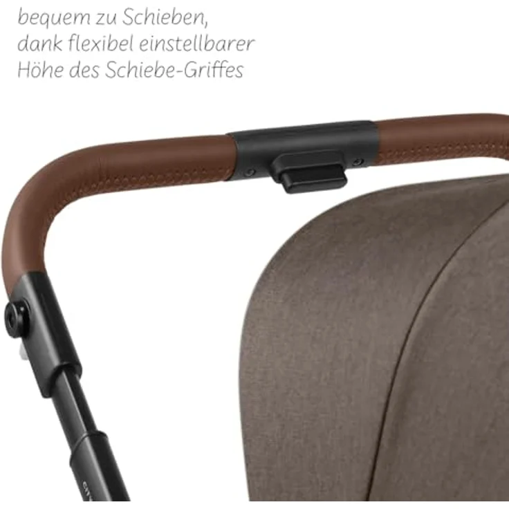 ABC Design City Life Kinderwagen / Buggy, leichter Kombikinderwagen mit 5-Punkt-Gurt, höhenverstellbarem Teleskopgriff und UV-Schutz 50+, Farbe: Nature – Bild 11
