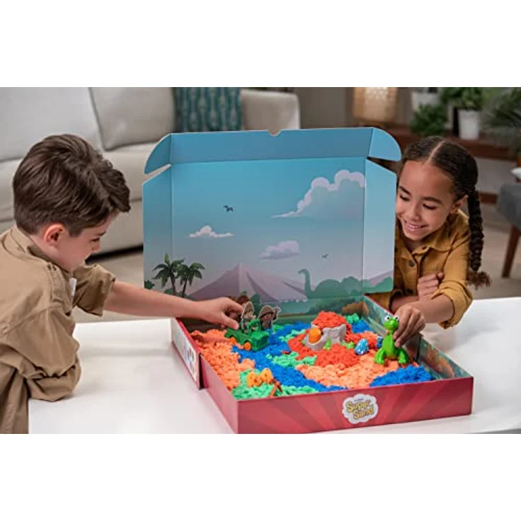 Goliath Toys Super Sand - Dinosaur Dinosaur World, mehrfarbiges Knetmaterial zur kreativen Gestaltung für Kinder ab 3 Jahren – Bild 4