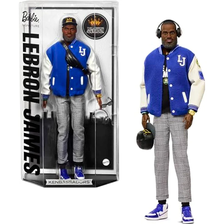 Barbie Anziehpuppe Barbie Signature LeBron James, Kenbassadors Puppe mit Streetwear-Style und Unterstützungsrichtung für die LeBron James Family Foundation – Bild 1