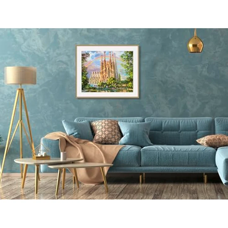 Schipper Malen nach Zahlen Meisterklasse Premium - Sagrada Familia, Made in Germany, Maltafel 40 x 50 cm mit Leinenstruktur – Bild 5