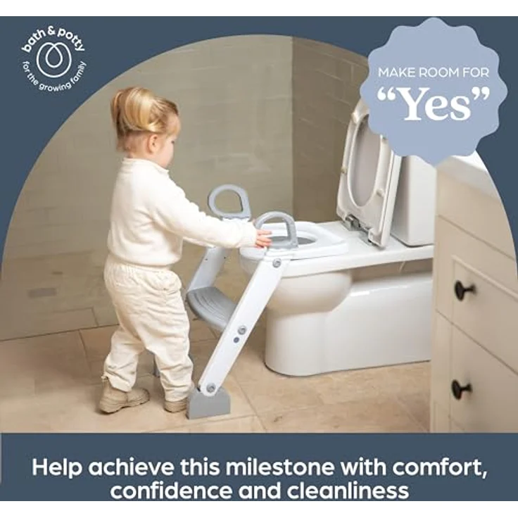 Dreambaby® Toilettentrainer mit Leiter in grau/weiß – Bild 7