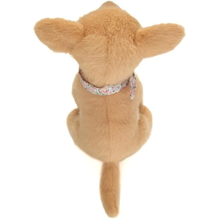 Teddy-Hermann Chihuahua sitzend, 25 cm, weicher Plüsch mit Halstuch – Bild 3