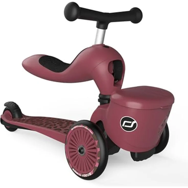 Scoot & Ride Highwaykick 1 Lifestyle Kickboard mit Sitz und Aufbewahrungsbox Kinderroller Scooter 2in1 Laufrad ab 1 2 Jahren mitwachsender Lenker Höhenverstellbar werkzeuglos Wildcat – Bild 1