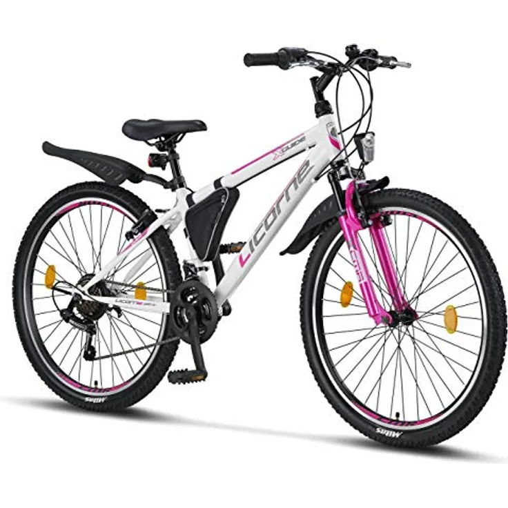 Licorne Bike Guide Premium Mountainbike in 26 Zoll - Fahrrad für Mädchen, Jungen, Herren und Damen - 21 Gang-Schaltung