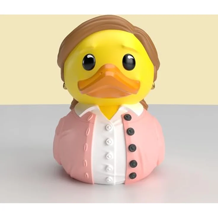 TUBBZ Mini: The Office - Pam Beesly Cosplay-Gummiente Vinyl-Figur, 5 cm groß, mit The Office-Logo in Mini-Badewanne – Bild 4