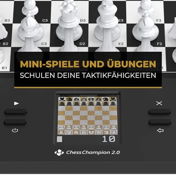 Millennium 2000 Chess Champion 2.0, Schachcomputer mit KI-Trainer und Farbdisplay, kompakt und mobil – Bild 6
