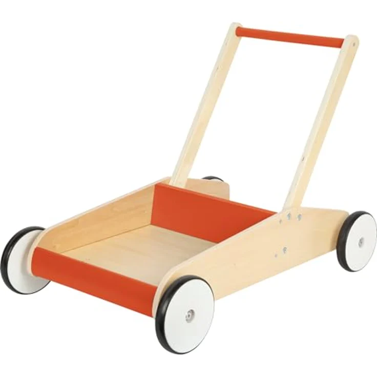Small Foot Lauflernwagen Kupferrot, robuster Schiebewagen aus Holz, mit großer Ladefläche, ab 12 Monaten – Bild 5