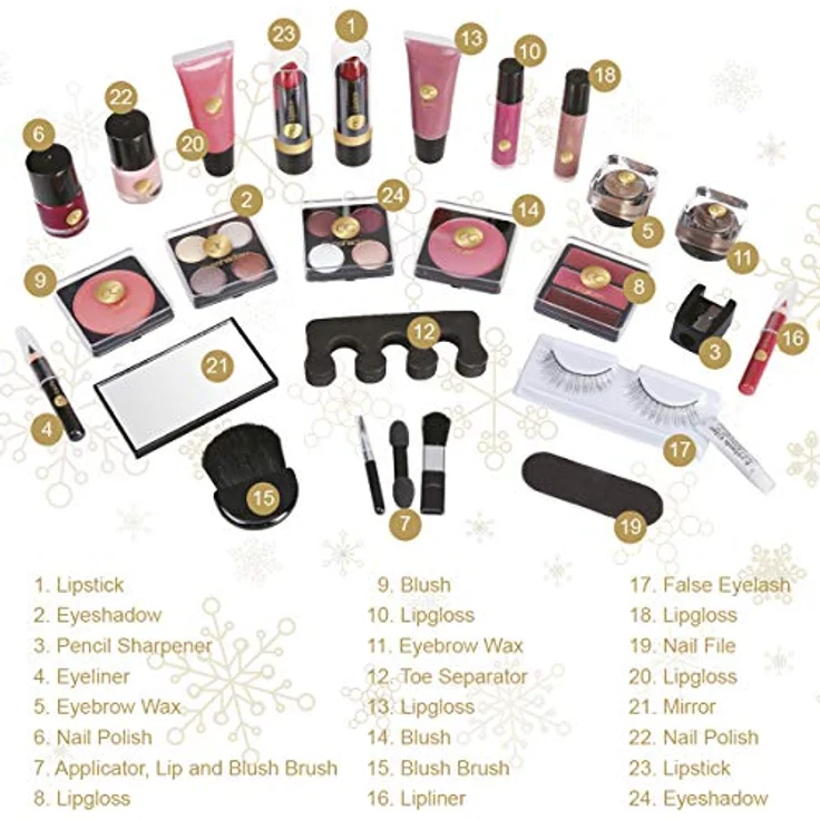 ACCENTRA Adventskalender Accentra Adventskalender Dekorativkosmetik Winter Magic 3452453IT Makeup Adventskalender für Damen & Teenager Mädchen in winterlichen Farben – Bild 4