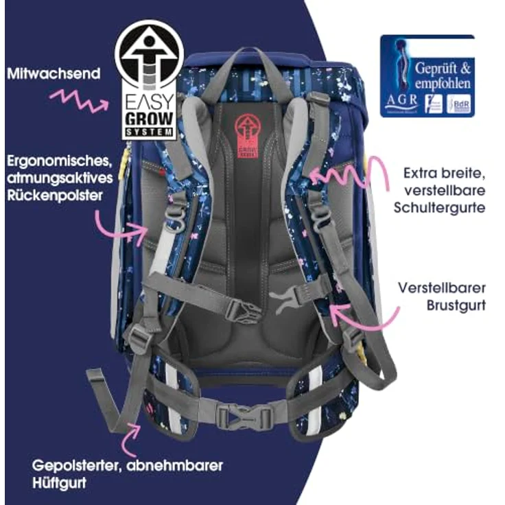 Step by Step Schulranzen SPACE Schulranzen-Set, mehrfarbig mit ausreichend Stauraum für Schulmaterialien – Bild 4