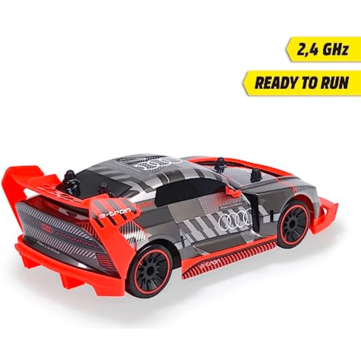 Dickie Toys - RC Audi S1 E-Tron Quattro Drift Car (30 cm) - RC Auto mit 2-Kanal FS Fernsteuerung (2,4 GHz) & Allradantrieb - ferngesteuertes Auto für Kinder ab 6 Jahre, bis 12 km/h – Bild 2