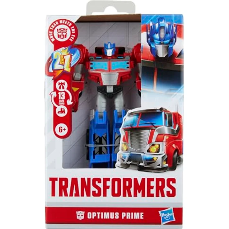 Transformers Transformers Prime Changers Optimus Prime Action-Figur, 12,5 cm große Roboter-Figur, wandelbar in Truck-Modus, 13 Schritte, mit Blaster und Energon Battle-Effekt – Bild 2