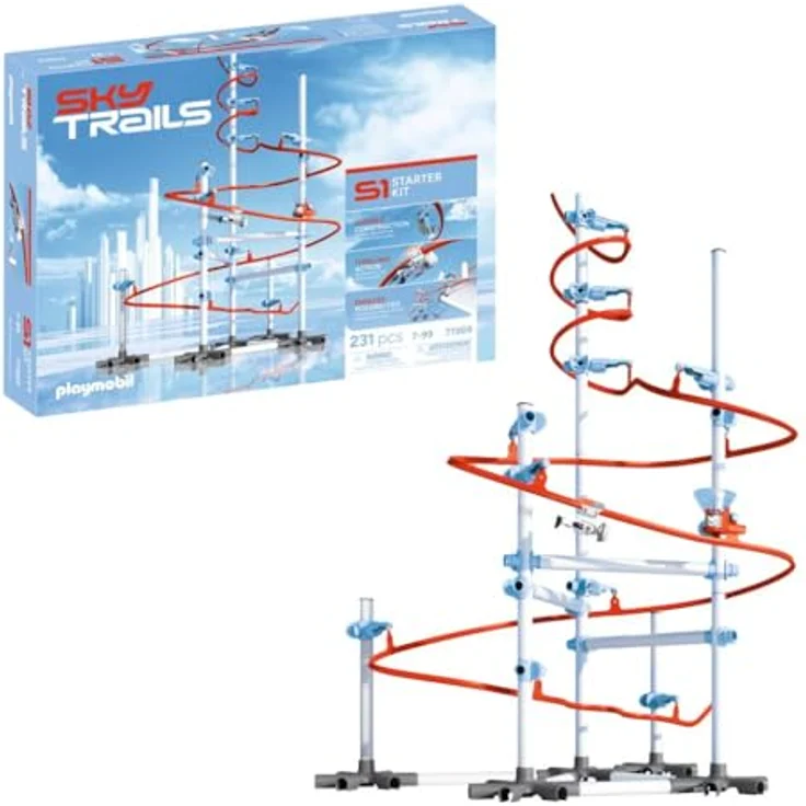 Sky Trails 71969 Starter Kit, flexible Kugelbahn mit actionreichen Parcours, für Kinder ab 7 Jahren – Bild 1
