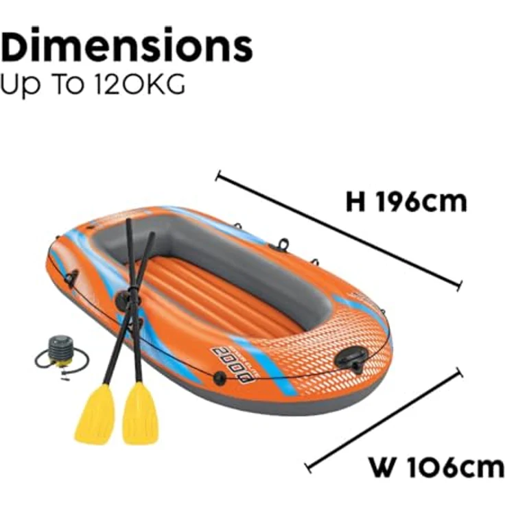 Bestway, Schlauchboot, Elite 2000 Schlauchboot-Set, 196 x 106 x 31 cm – Bild 6