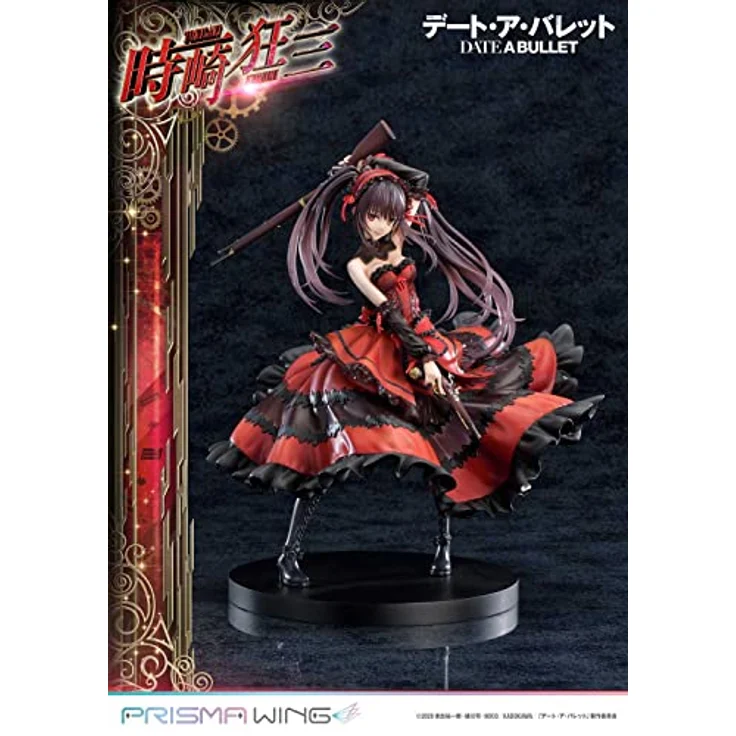 Prime 1 Studio Date A Live Fragment Date A Bullet Kurumi Tokisaki PVC Figur 1/7, 27 cm, rot-schwarzes Astral Dress – Bild 9