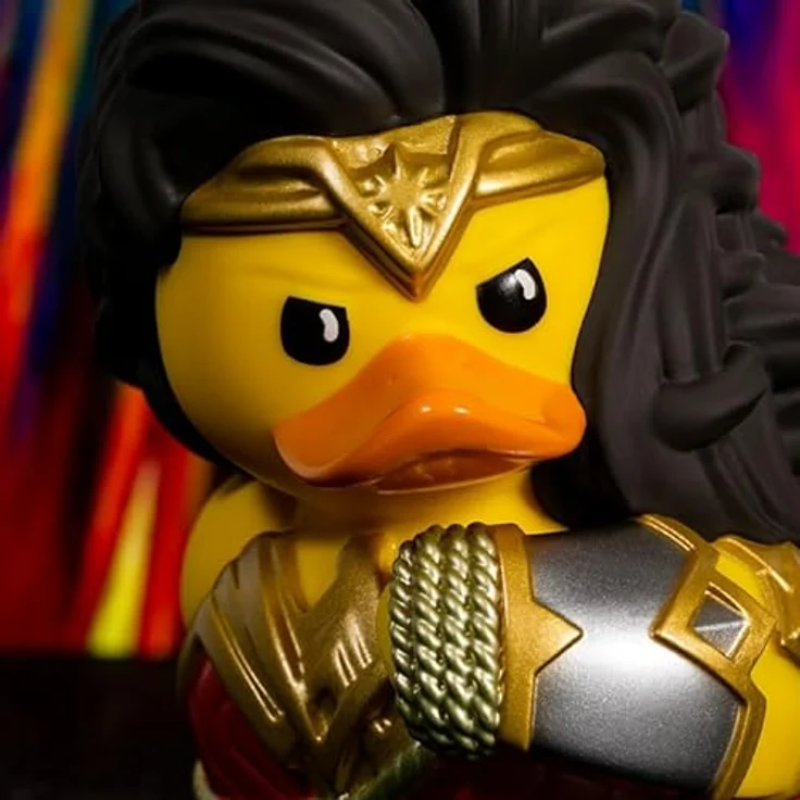 TUBBZ Boxed Edition Wonder Woman Sammelfigur, detailreiche Gummienten-Vinylfigur, 9 cm, offizielles DC Comics Merchandise – Bild 4