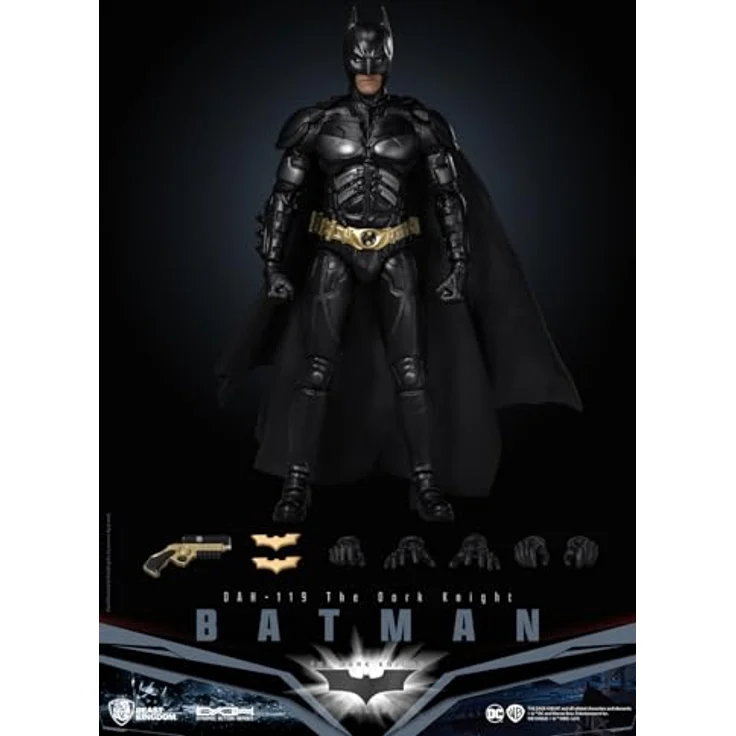 Beast Kingdom Batman (The Dark Knight) DAH-119 Dynamic 8-ction Figure, Sammelfigur mit über 22 Gelenkpunkten und hochwertigem Stoffumhang – Bild 4