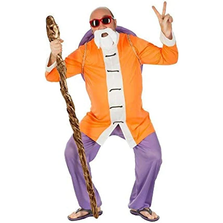 Chaks Generique - Muten Roshi Dragon Ball-Kostüm für Herren orange-Weiss-blau - M, 100% Polyester, Handwäsche – Bild 1