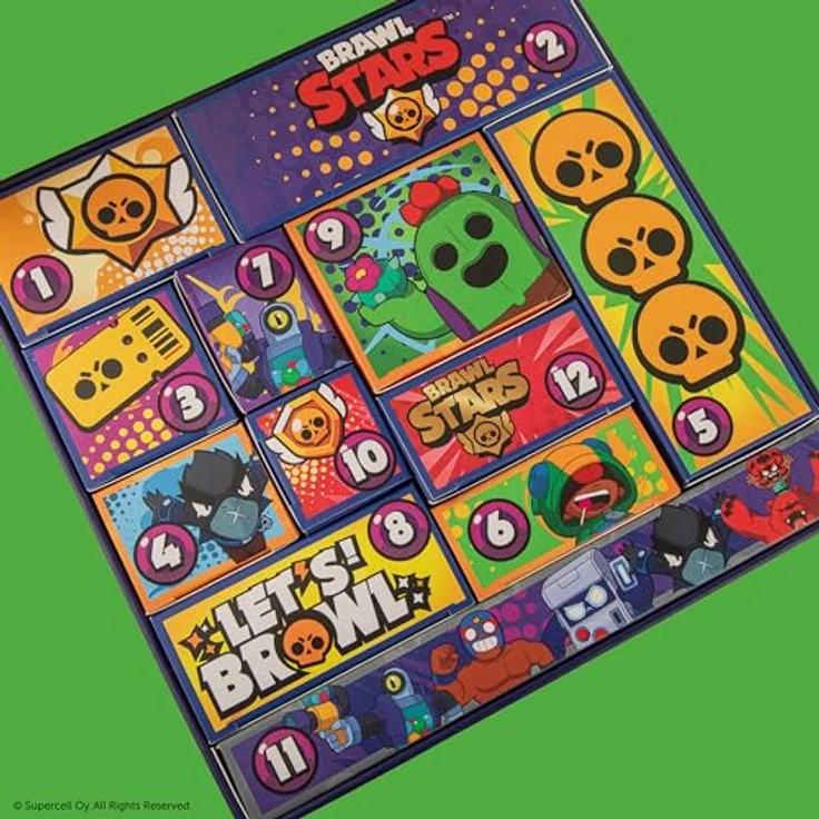 Cinereplicas Brawl Stars Adventskalender 2025, Offiziell lizenziert mit 24 exklusiven Überraschungen und buntem Design – Bild 4
