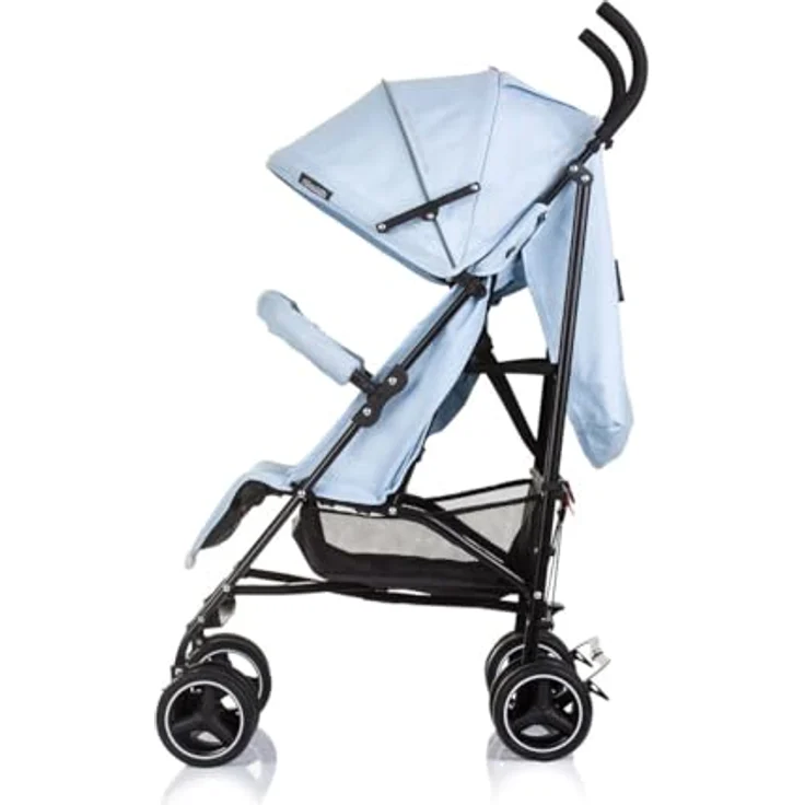 Chipolino Kinder-Buggy Kinderwagen Milano, Rückenlehne verstellbar, faltbar, klassischer Stahlrahmen, in Grau – Bild 4