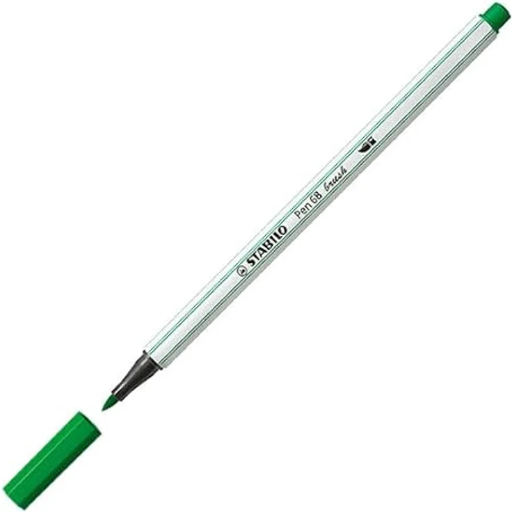 Stabila Faserstift Smaragdgrün 68/36, Hochwertiger Filzstift mit Pinselspitze für Handlettering, umweltfreundlich – Bild 4