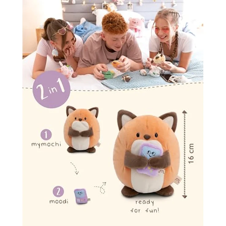 NICI MYMOCHI Fuchs Kuscheltier Geeks 16 cm mit Videospiel in Geschenkbox, Flauschiges Stofftier zum Kuscheln und Spielen - 61151 – Bild 4