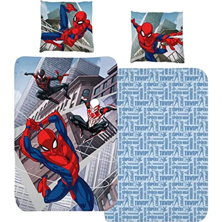 Marvel Spiderman Bettwäsche Bettbezug 135x200 80x80 Baumwolle · Kinderbettwäsche Teenager-Bettwäsche · NY Fanartikel Comic Spinne