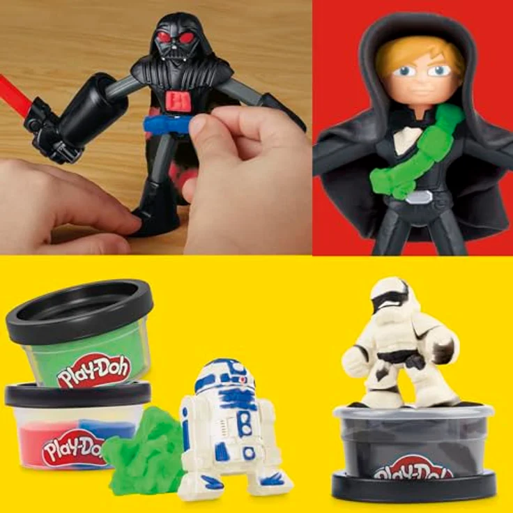 Hasbro Play-Doh Star Wars Galaktische Knet-Abenteuer, Knetset mit Lightsaber-Formen und Star Wars-Thema – Bild 3